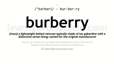 burberry definition.